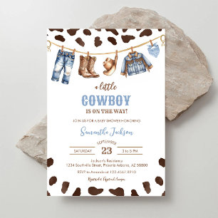 Invitation Une petite baby shower cow-boy rodeo Far West