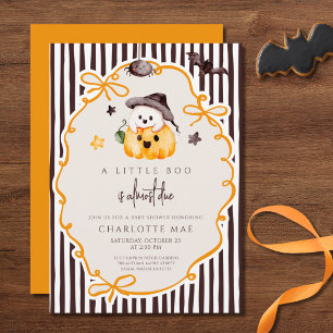 Invitation Une petite boo est presque due à Halloween Baby Sh