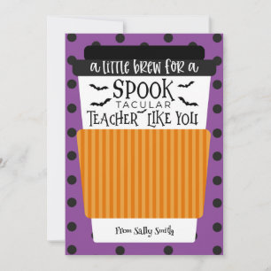 Invitation Une petite brasse pour un café enseignant Spooktac