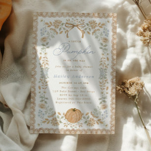 Invitation Une petite cabane de citrouille pour Baby Shower