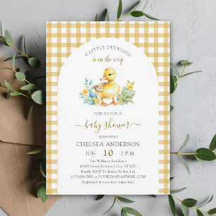 Invitation Une petite canette est en route Fête de bébé canar