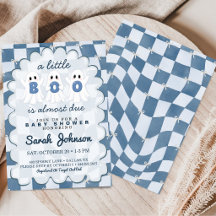 Une petite chouette est due Baby Shower à carreaux