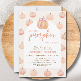 Invitation Une petite citrouille est en route Baby Shower