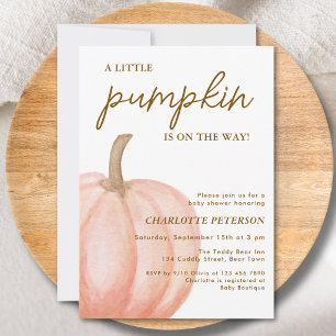 Invitation Une petite citrouille est en route Baby Shower