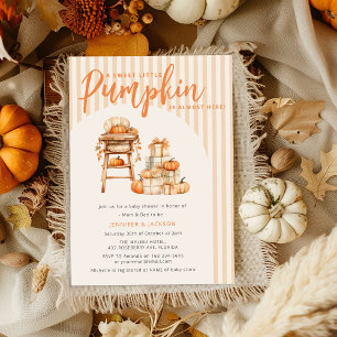 Invitation Une petite citrouille est presque là Baby Shower