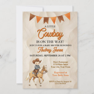 Invitation Une petite cow-boy est en route Baby Shower