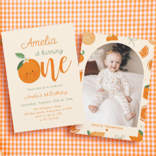 Invitation Une Petite Cutie Première fête d'anniversaire