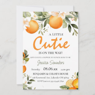 Invitation Une Petite Cutie Se Trouve Sur Le Chemin Du Baby s