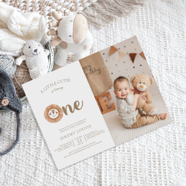 Invitation Une Petite Cutie Tourne Un Anniversaire Boho (Créateur téléchargé)