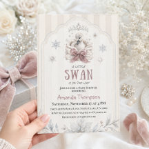 Une petite cygne est en route Fête prénatale d'hiv