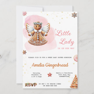 Invitation Une Petite Dame Est En Chemin De Baby shower