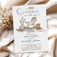 Une petite douche pour bébé cow-boy