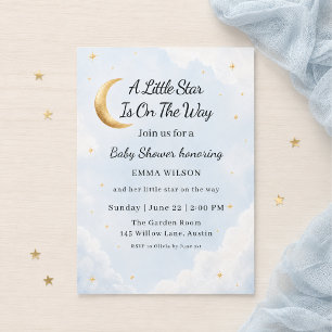 Invitation Une Petite Étoile Est En Route Fête Prénatale Céle
