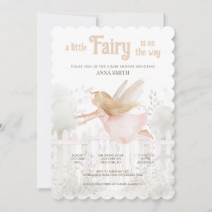 Invitation "Une petite fée est en route" Baby shower