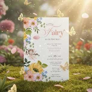 Invitation Une petite fée est en route Baby Shower