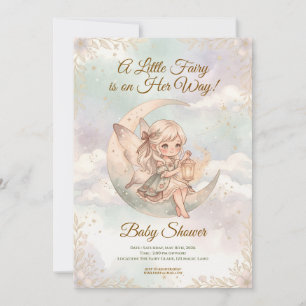 Invitation Une petite fée est en route Baby Shower Céleste