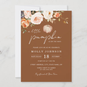 Invitation Une petite fête de bébé automnale neutre sur le th