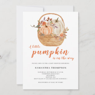 Invitation Une petite fête de bébé automnale rustique avec ci