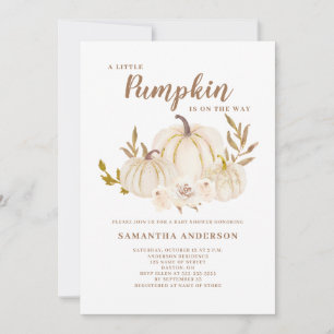 Invitation Une petite fête de bébé neutre genre Citrouille