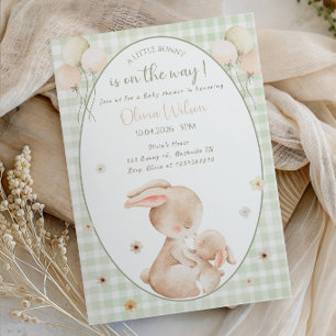Invitation Une petite fête de douche de bébé lapin