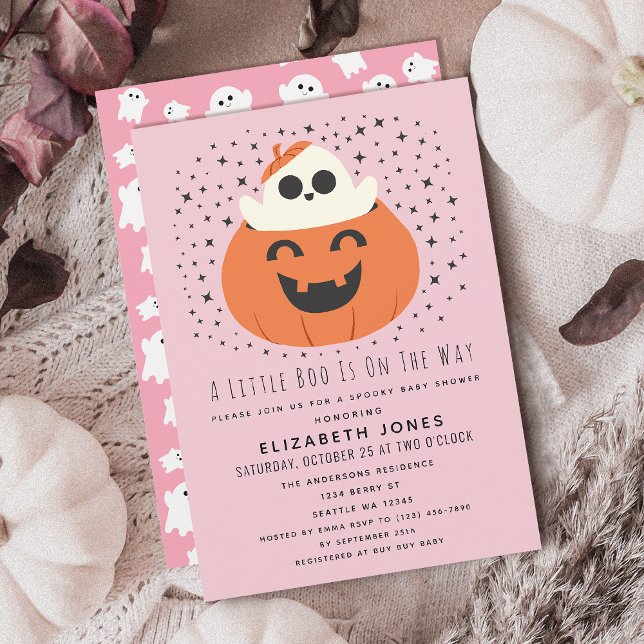 Invitation Une petite fille Baby shower d'Halloween (Créateur téléchargé)