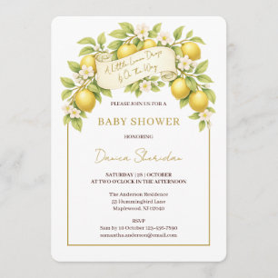 Invitation Une petite goutte de citron arrive Baby Shower