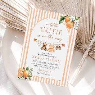Invitation Une petite orange mignonne Baby Shower Citrus