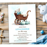 Une petite poussette bébé citrouille Baby Shower