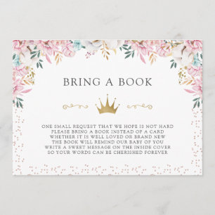 Invitation Une petite princesse apporte un livre