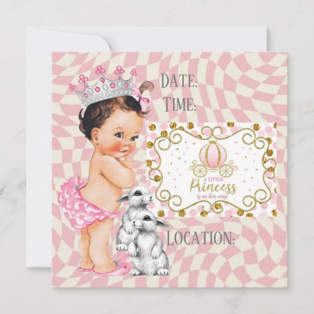 Invitation Une petite princesse est en route. (Devant)