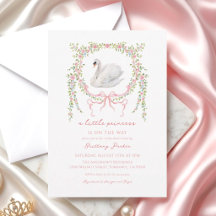 Une Petite Princesse Fille de Cygne Baby Shower