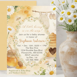 Invitation Une petite ruche est en route Maman Baby Shower