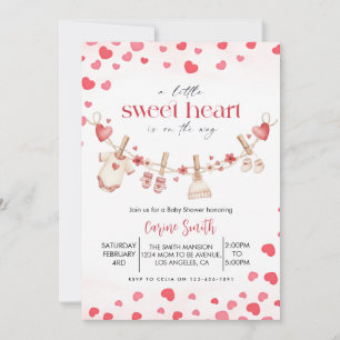 Invitation Une petite Saint-Valentin pour un bébé