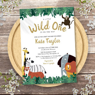 Invitation Une petite sauvageonne Fête de naissance Animaux d
