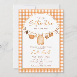 Invitation Une petite tarte à la croûte est en chemin Baby sh