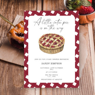 Invitation Une petite tarte à la croûte est en chemin Baby sh