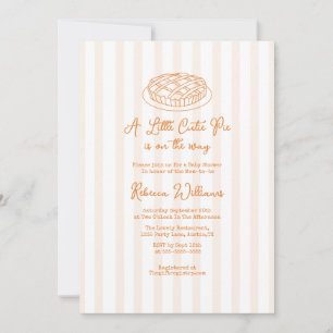 Invitation Une petite tarte mignonne est en route pour la Bab
