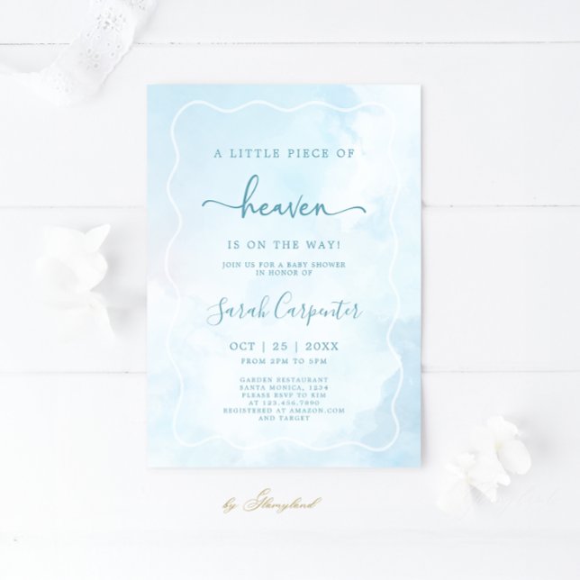 Invitation Une petite tranche de paradis Baby Shower Garçon (Créateur téléchargé)