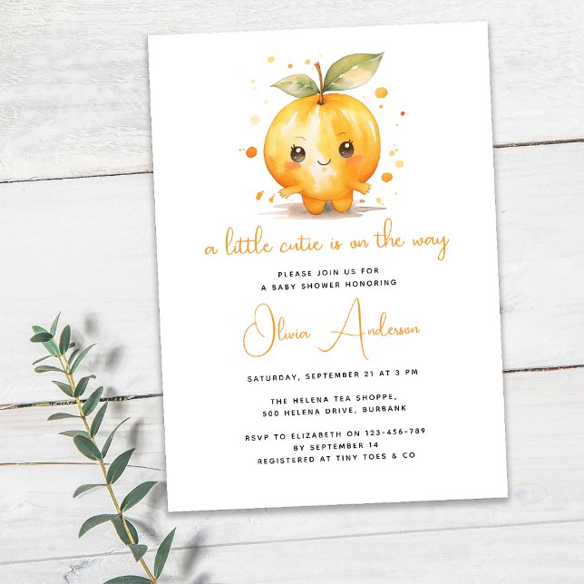 Invitation Une petite ville est sur le Baby shower Way (Créateur téléchargé)