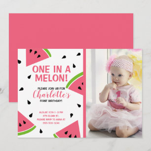 Invitation Une photo d'une pastèque de Melon