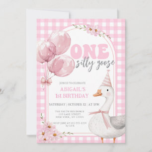 INVITATION UNE ROSE SILLY EN VICHY 1ER ANNIVERSAIRE