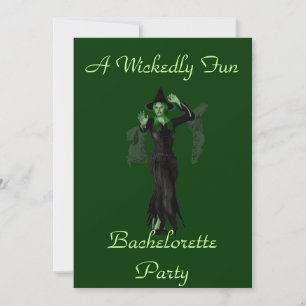 Invitation "Une soirée de bachelorette amusante" avec sorcièr