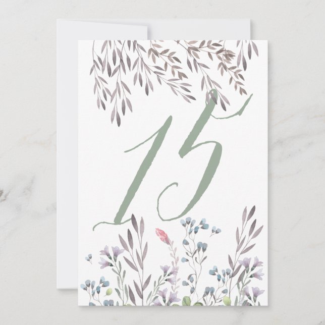 Invitation Une table de mariage aux fleurs sauvages n° 15 dou (Devant)