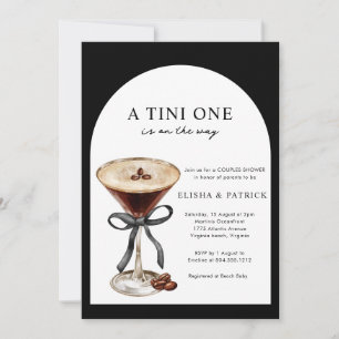 Invitation Une Tini One Est en Route Photo Couple Baby Shower