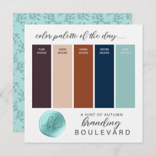 Invitation Une touche de palette de couleurs automne automne 