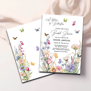 Invitation Une vie de papillons Fleur sauvage Fête des mariée