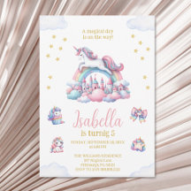 Unicorn Castle Rainbow Magique Anniversaire