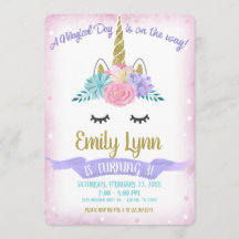 Unicorn Face Gold Parties scintillant Fleurs paste