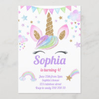 Unicorn Girl Magique Pastel Rainbow rose Anniversa