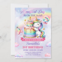 Unicorne et Rainbows Birthday Cake premier anniver